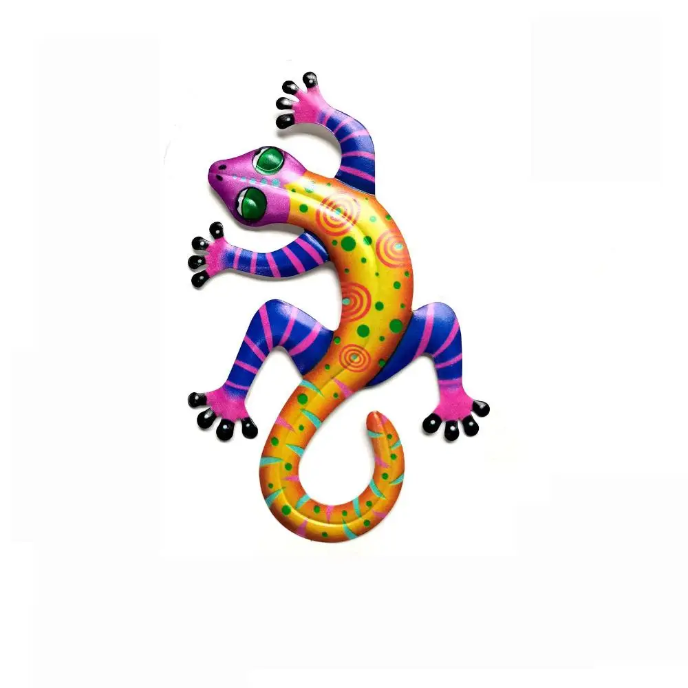 Железные художественные украшения геккон настенное искусство маленькая