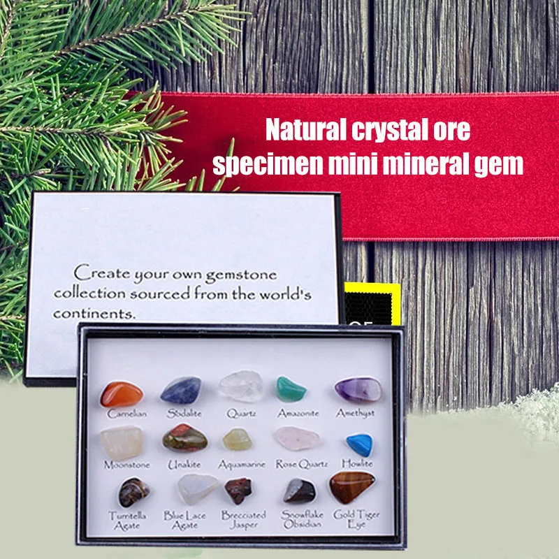 

Natural Crystal Ore Specimen Multipurpose Mini Gemstones Collections Science Teaching Toys for Boys Girls xqmg