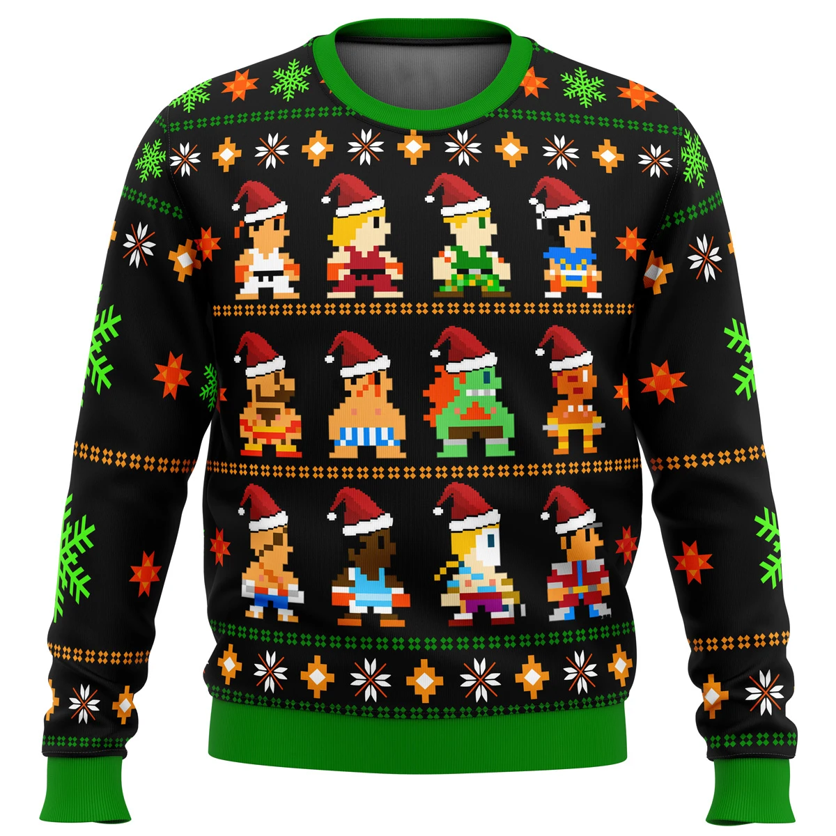 

Street Fighter Classic Collection Ugly Christmas Sweater Christmas Sweater gift Santa Claus pullover men 3D Sweatshirt and top a
