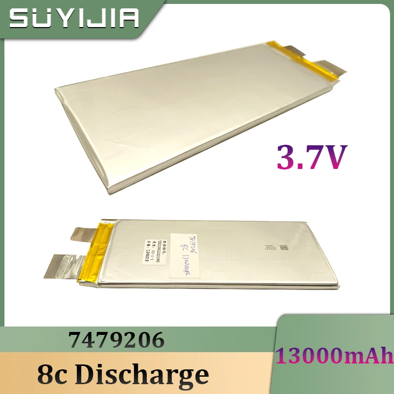 

7479206 13Ah3.7V High Rate Discharge 8C 96A Polymer Lithium Battery Suitable for Scooter Model Drone Car Ignition Model Airplane