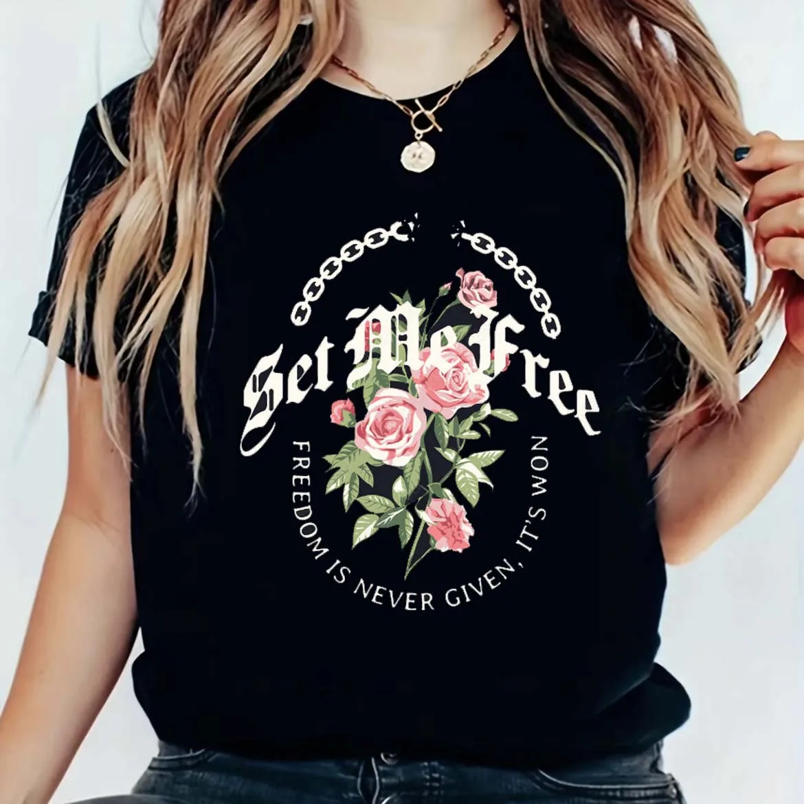 

Модная Милая хлопковая одежда с коротким рукавом, женская модная футболка с принтом цветов в милом стиле, Повседневная Универсальная футболка.