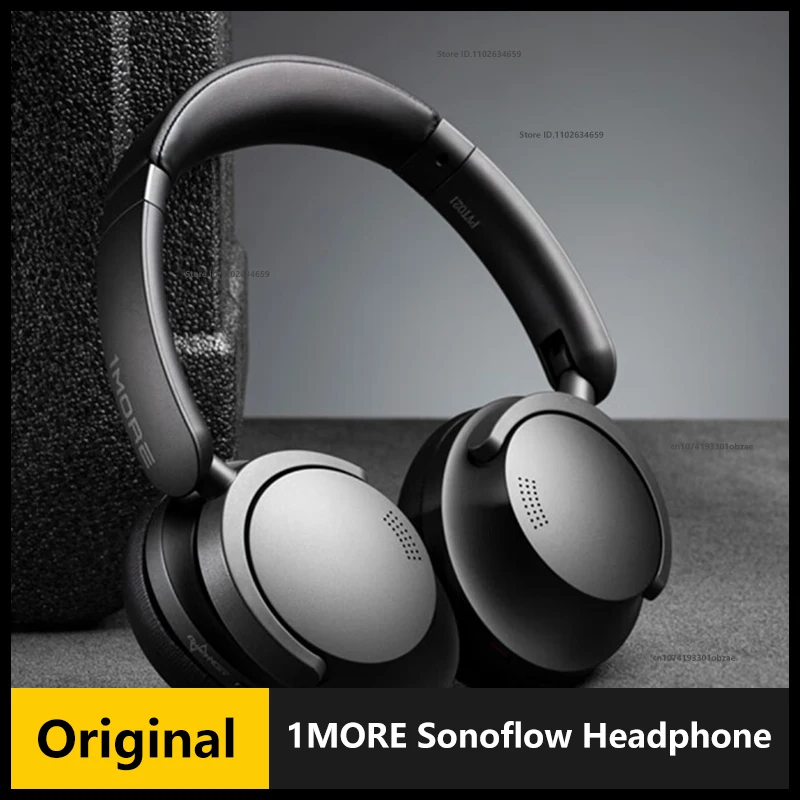 Оригинальные беспроводные наушники 1MORE Sonoflow Bluetooth ANC, LDAC 12 EQ, аккумулятор 70H, подключение 2 устройств, 5 микрофонов, новинка 100%