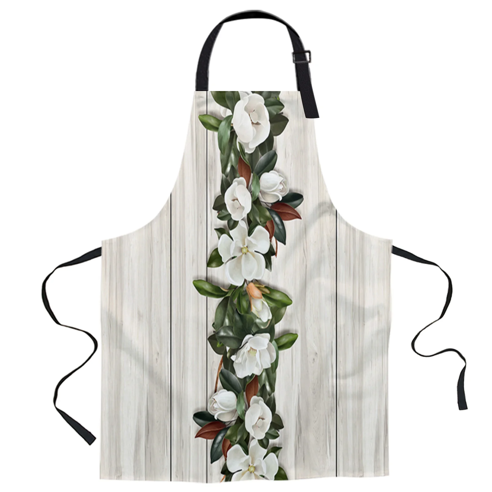 

Wood Grain Magnolia Plant Flowers Art Austria Aprons For WomanBaking Accessories Kids Women Men Children Kitchen Aprons Cooking