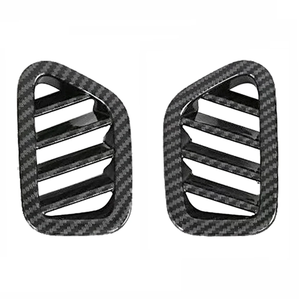 

2pcs ABS Carbon Fiber Car Interior Upper Air Vent Outlet Cover Trim for Hyundai Venue 2019-2020