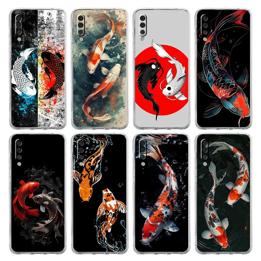 Фото Чехол для телефона Samsung A26 A36 A56 A54 A52 A50 A70 A30 A40 A20S A20E A12 A14 A16 A22 A24 A42 A34 A32 5G A04s A06 Cover Koi Carp №1