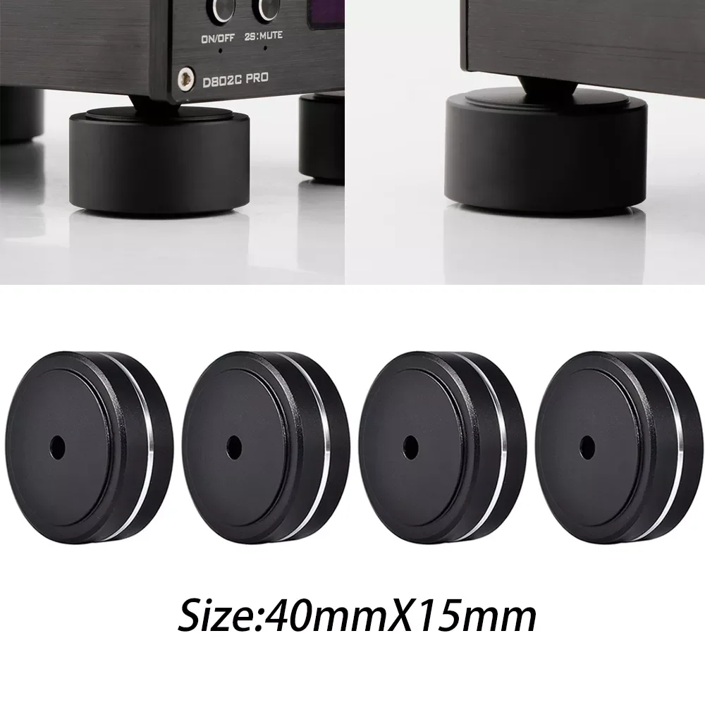 

4Pcs 40X15Mm Aluminum HiFi AMP Speaker Isolation Stand Turntable DAC Feet Pad