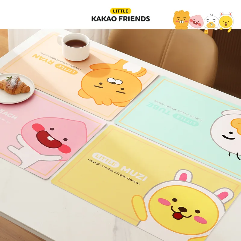 

Cute Kawaii Kakao Friends Ryan Apeach Tube Muzi Meal Mat Heat Insulation Table Mat Thickened Waterproof and Oil Proof Meal Cloth