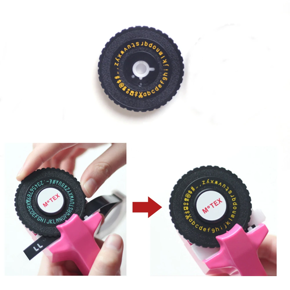 

1 шт. колесо с маленькими буквами, шрифт подходит для лазерного принтера этикеток, 3D рельефный изготовитель этикеток