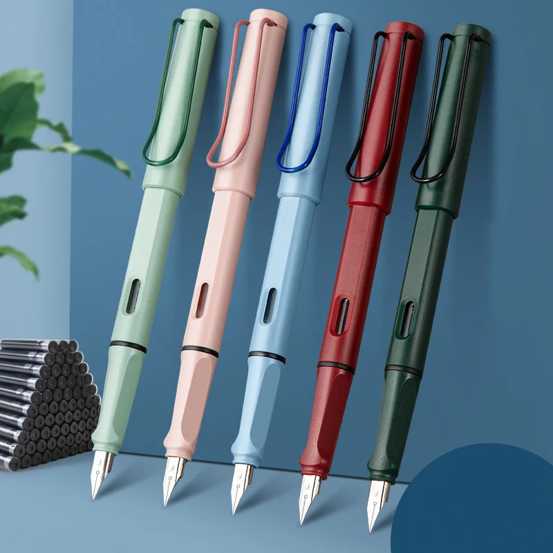 Модная винтажная перьевая ручка EF перо из нержавеющей стали очень тонкая со