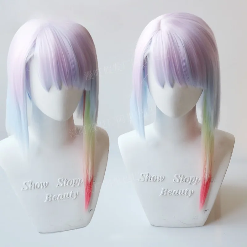 Парик для косплея по мотивам киберпанк Ребекка Люси 2024