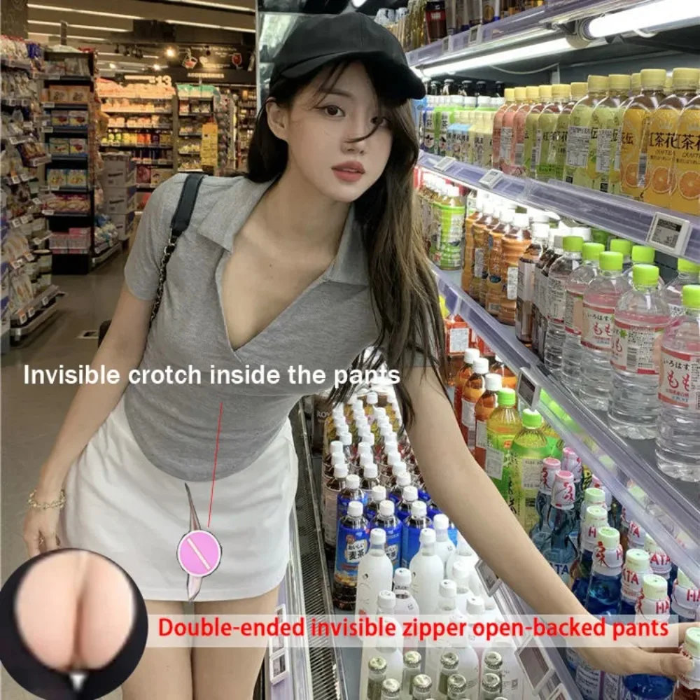 Милая сексуальная юбка женская спортивная повседневная невидимая с открытой