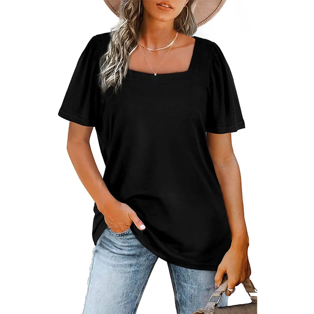 

Women Cotton T-Shirt Casual Short Sleeve Top Work Travel Breathable Fashion Summer Clothing Female Accessories