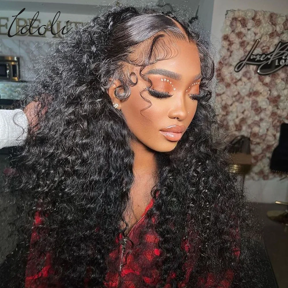 

Deep Wave Frontal Wig 13X4 13X6 Lace Front Human Hair Wigs with Baby Hair Deep Curly Human Hair Lace Frontal Wig 180% Density