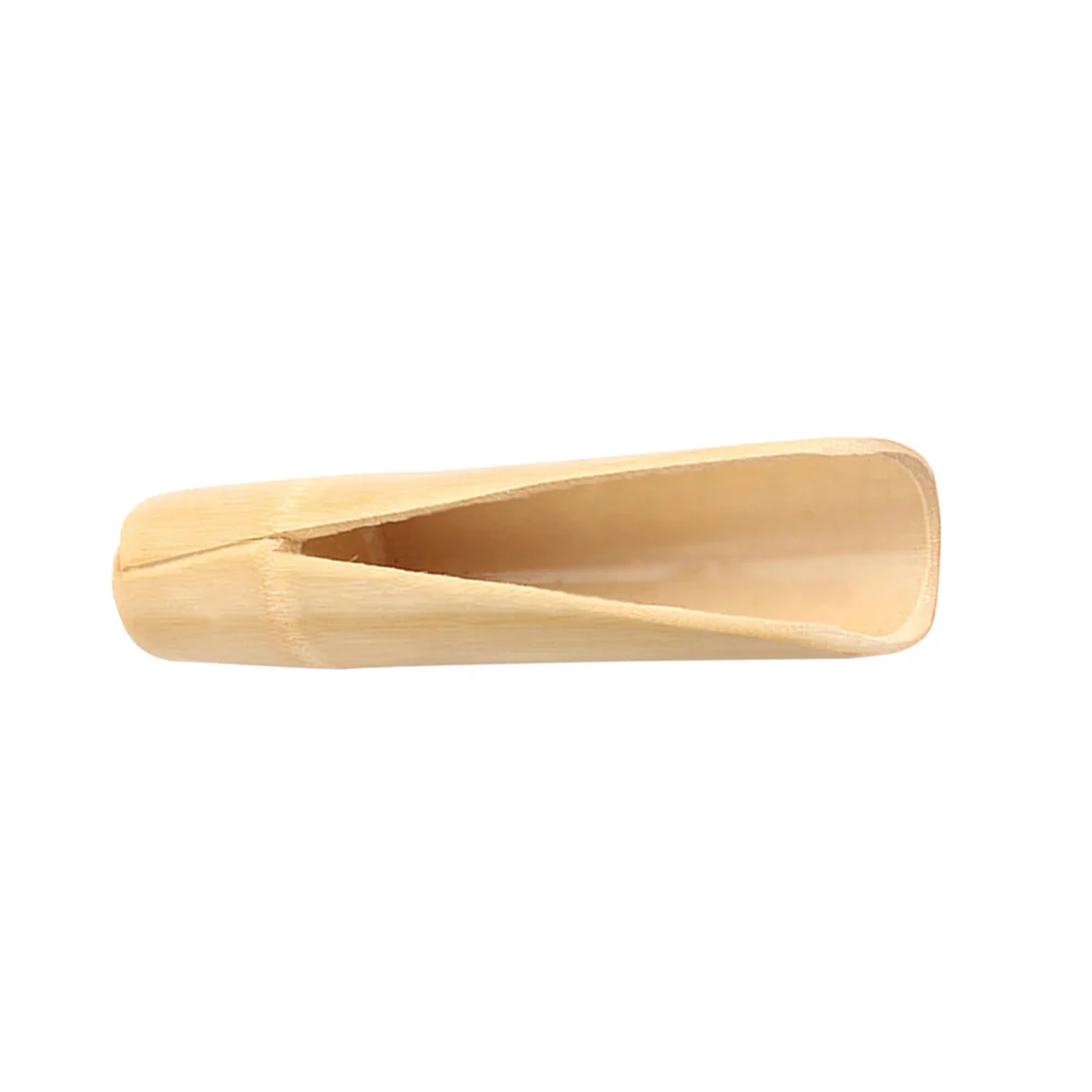 

Bamboo Teaspoon Tea Shovel Chinese Kung Fu Tea Scoop Teaware Accessories for Home Office (Round End)