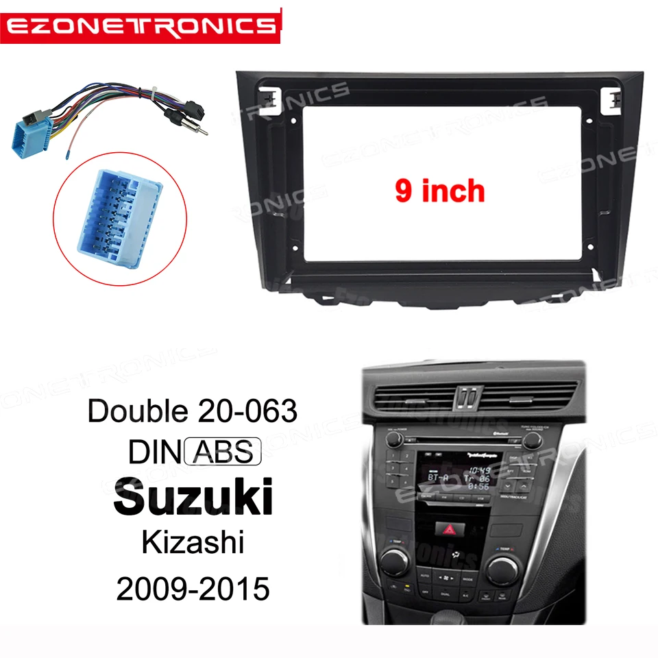 

1din 2Din Car DVD Only Frame Audio Fitting Adaptor Dash Trim Kits Facia Panel 9inch For Suzuki Kizashi 2009-2015 Radio Player