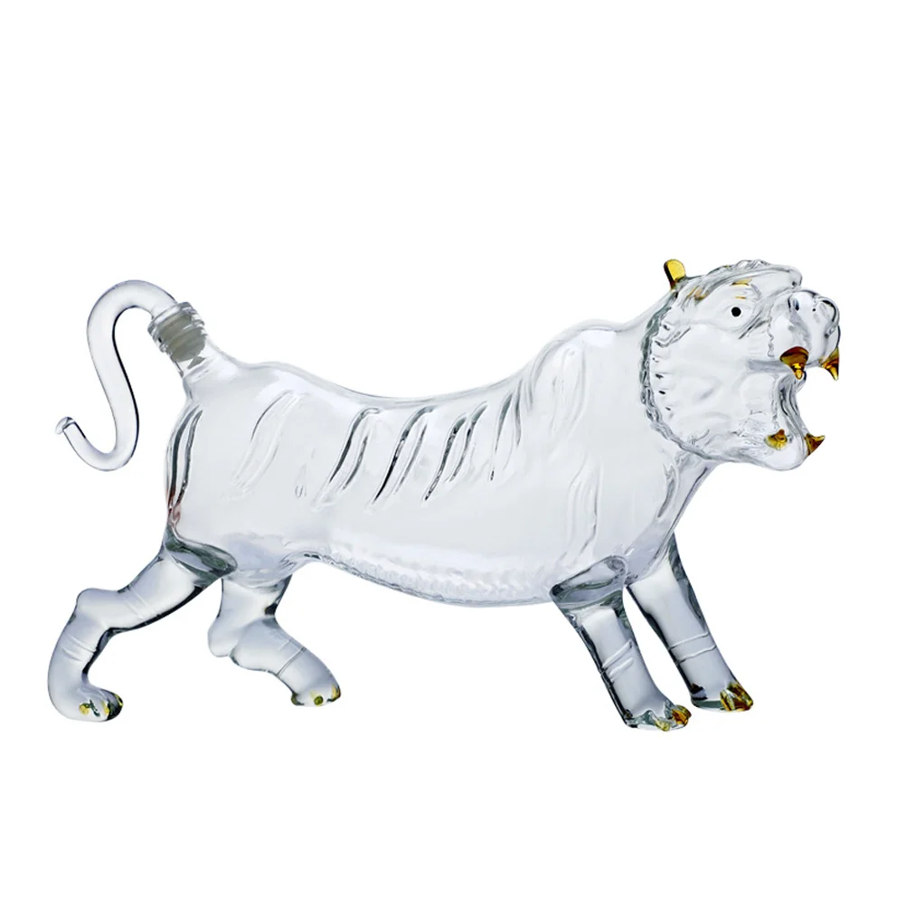 

1Pc Tiger Shaped Bottle Creative Tiger Bottle Transparent Bottle