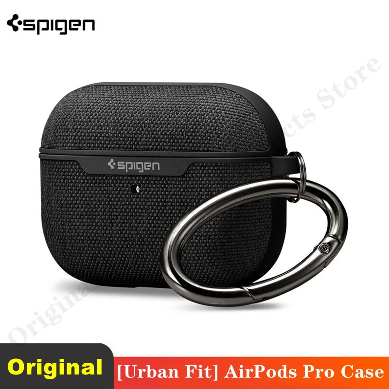 

For Apple AirPods Pro Case | Spigen [ Urban Fit ] Fabric Protective Fit Shockproof Slim Cover With Keychain