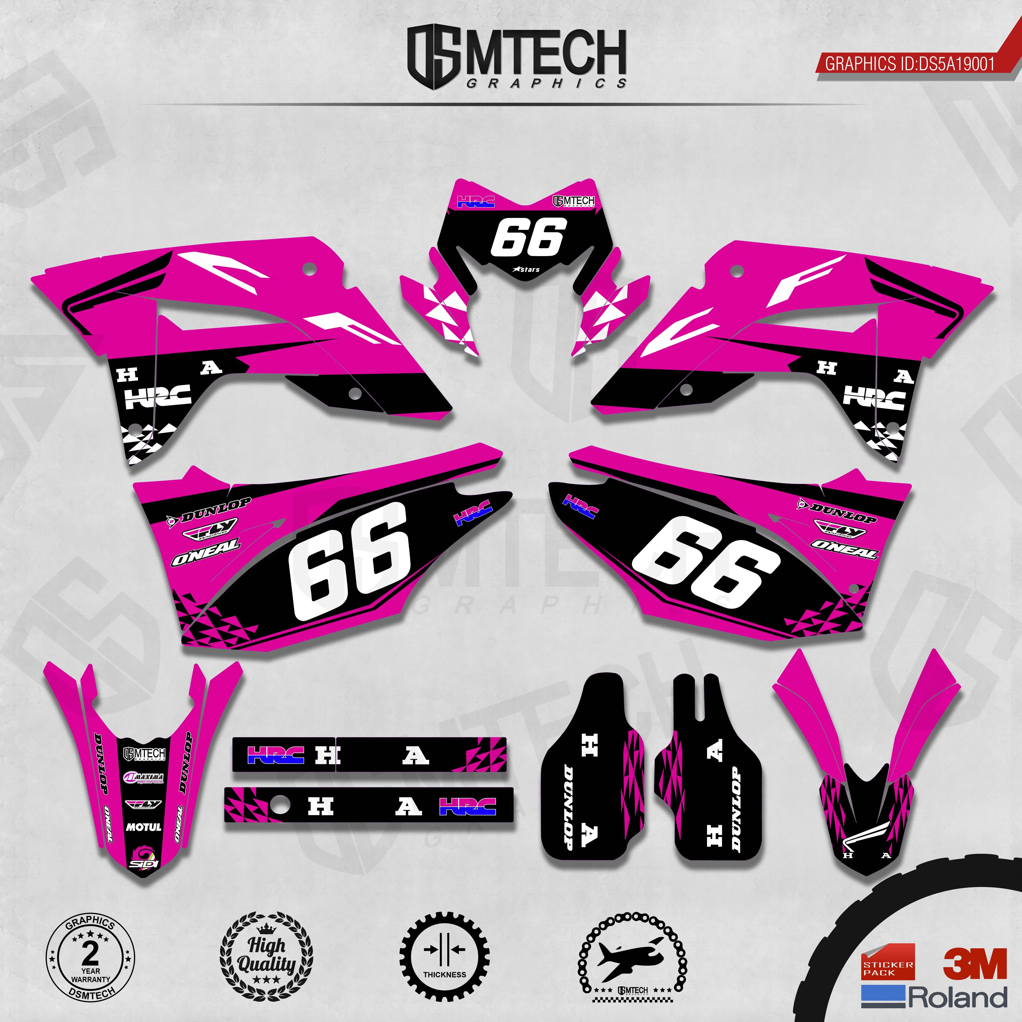 DSMTECH Customized Team Graphics Backgrounds Decals 3M Custom Stickers For  2019 2020 2021 CRF150L 001