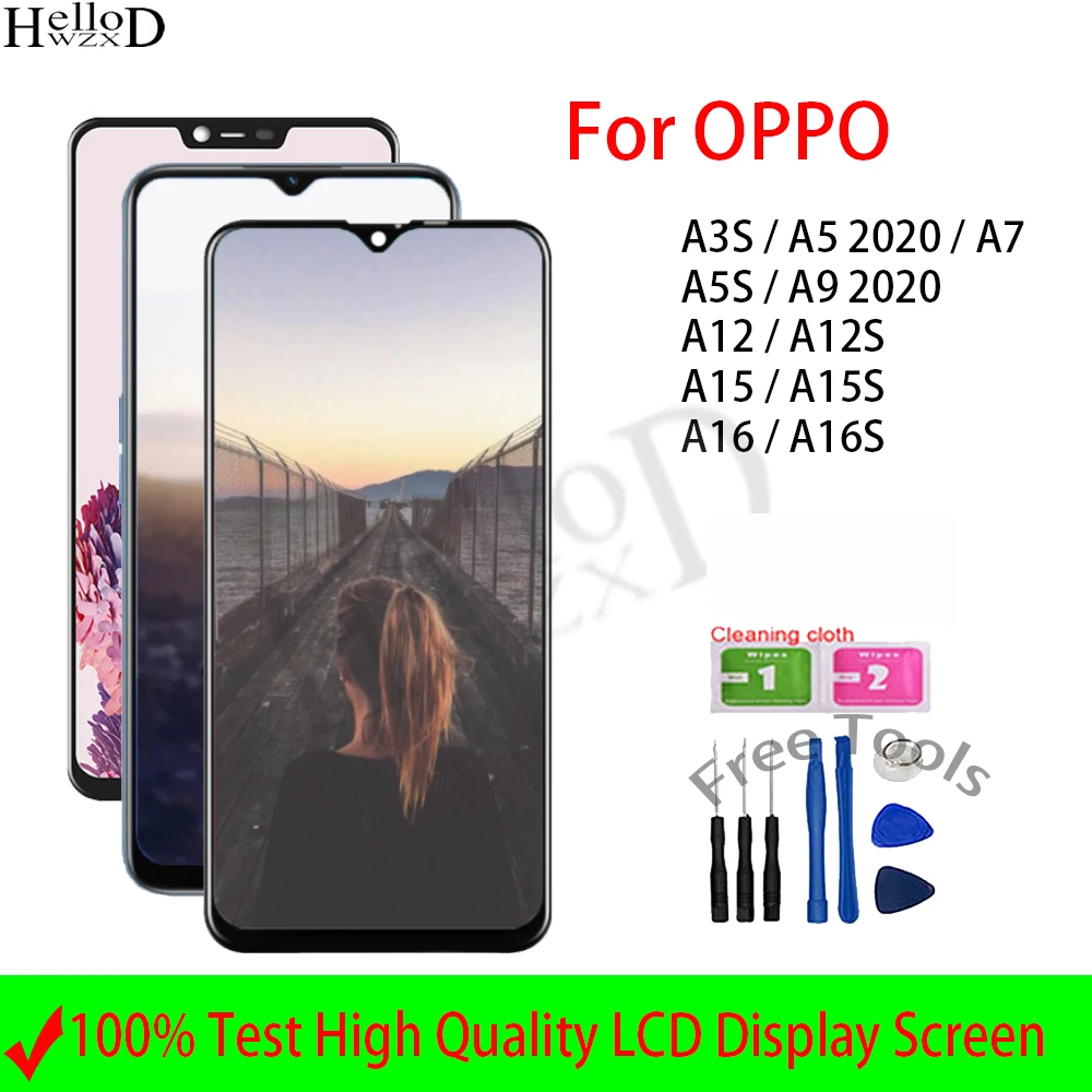 

LCD Screen For OPPO A3S A5 A5S A7 A9 2020 A12 A12S A15 A15S A16 A16S A16K LCD Display Touch Screen Digitizer Assembly