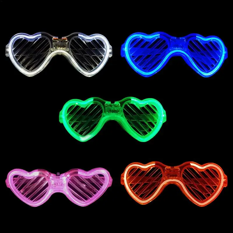 

Nightclub Party LED Disco Cold Light Glasses Neon Shutter Shades Glasses Glow In The Dark Light Up Toys Party Supplies