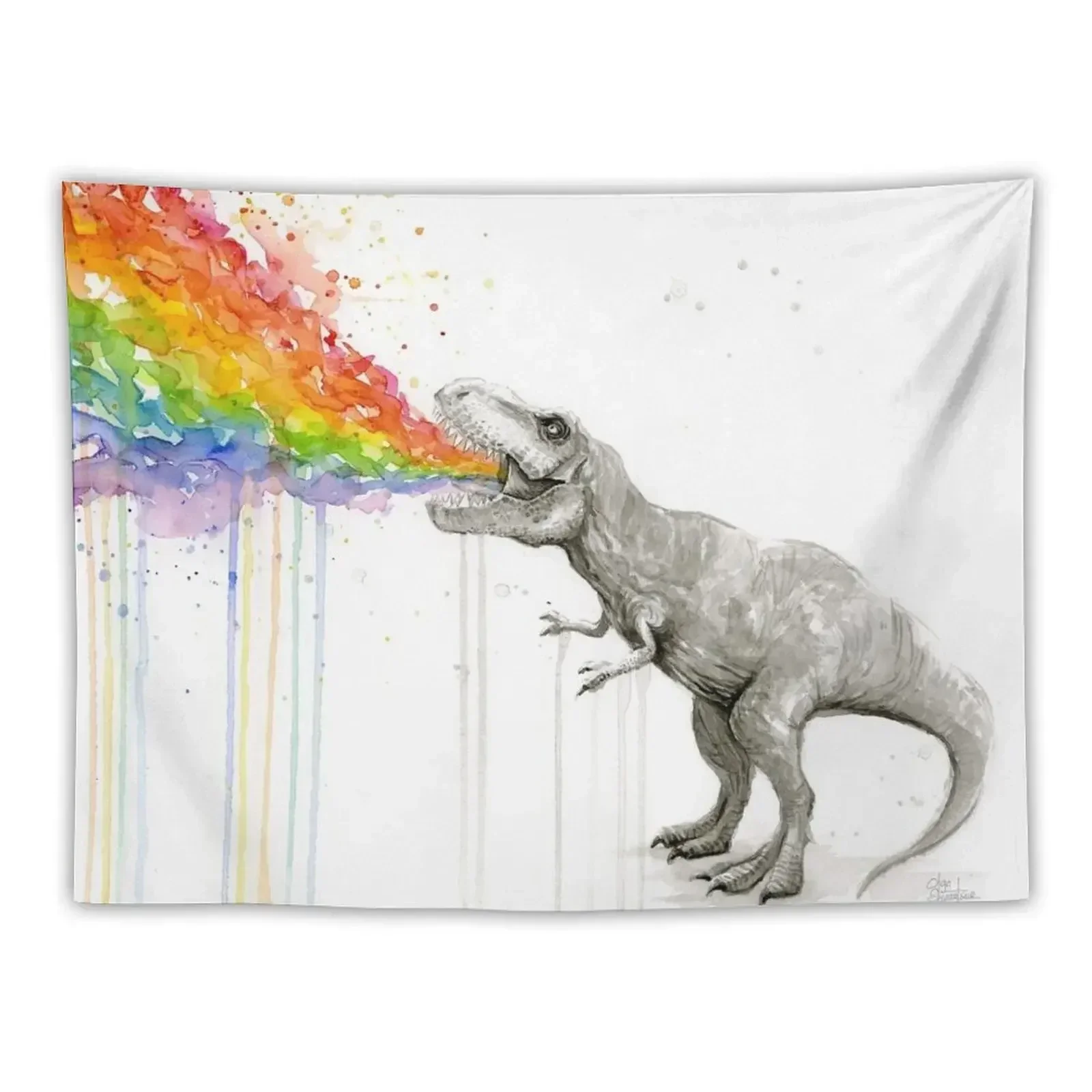 T-Rex Rainbow Puke гобелен настенные украшения украшение для спальни домашний и