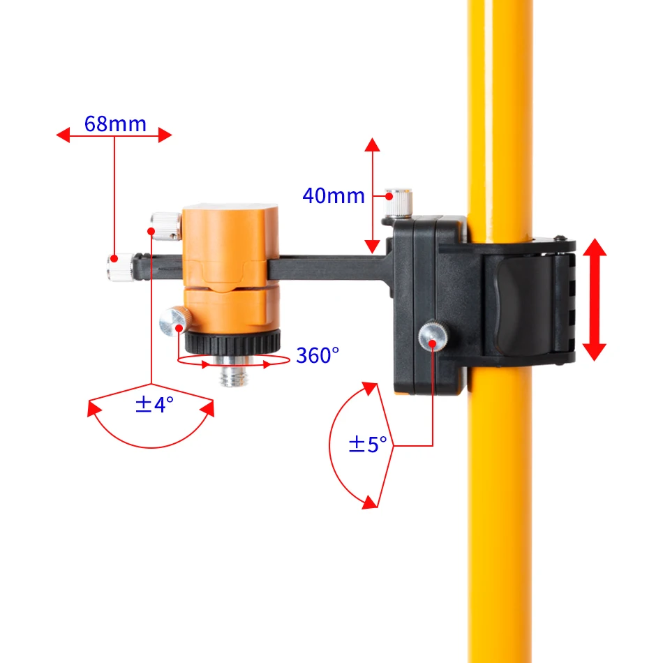 KaiTian 4.22M Laser Level Extend Telescopic Rod Support Powerful Multi-Functional Bracket For Green Line Levels Nivel Lasers 360 - купить по