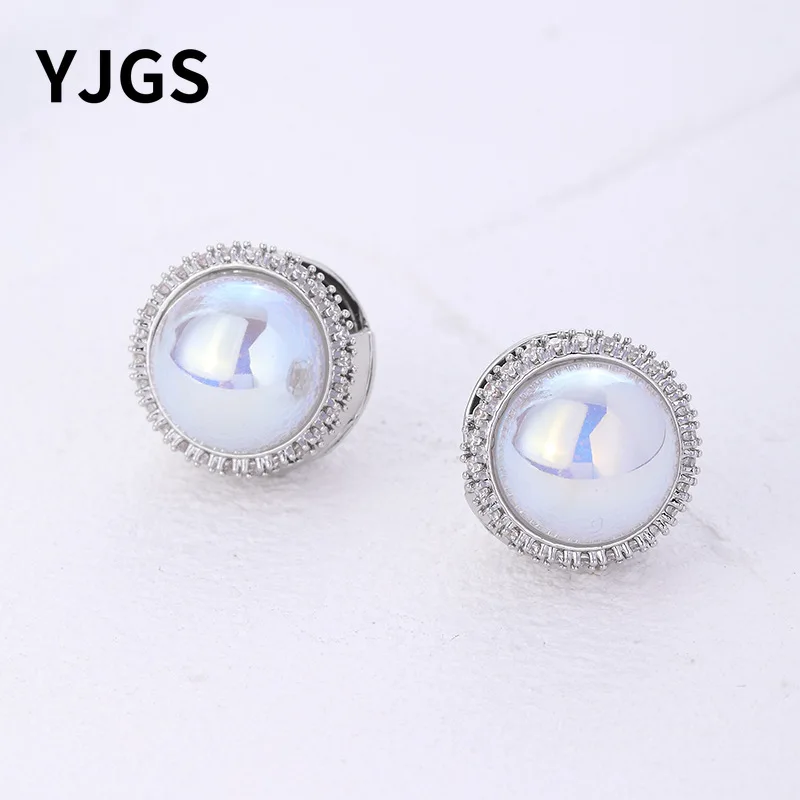 YJGS минималистичные жемчужные серьги с морским звездным небом стильные лунным