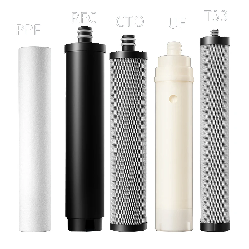 

5Pcs Water Purifier Filter Replacement For PP Cotton T33 Activated Carbon Ultrafiltration Cartridge Kitchen Water Filter
