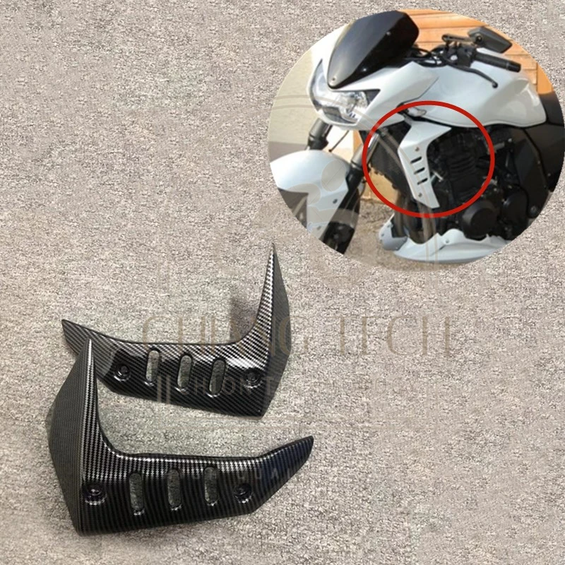 

Motorcycle Fairing Side Cover Radiator Fit For kawasaki Z750 2004 2005 2006 2007 Carbon Fiber Paint
