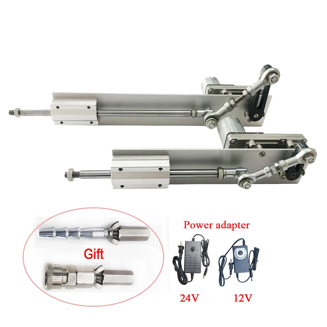 

Telescopic Linear Actuator Kit with Speed Control and End Connector Reduction Motor DC 555 Reciprocating Linearly Motion