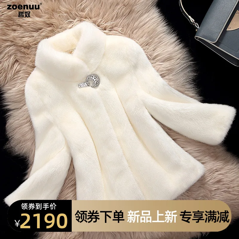 Women real mink coats female mink fur coat genuine long fur coat ladies winter clothes oversize 6xl 5xl 7xl Imitation fur coats