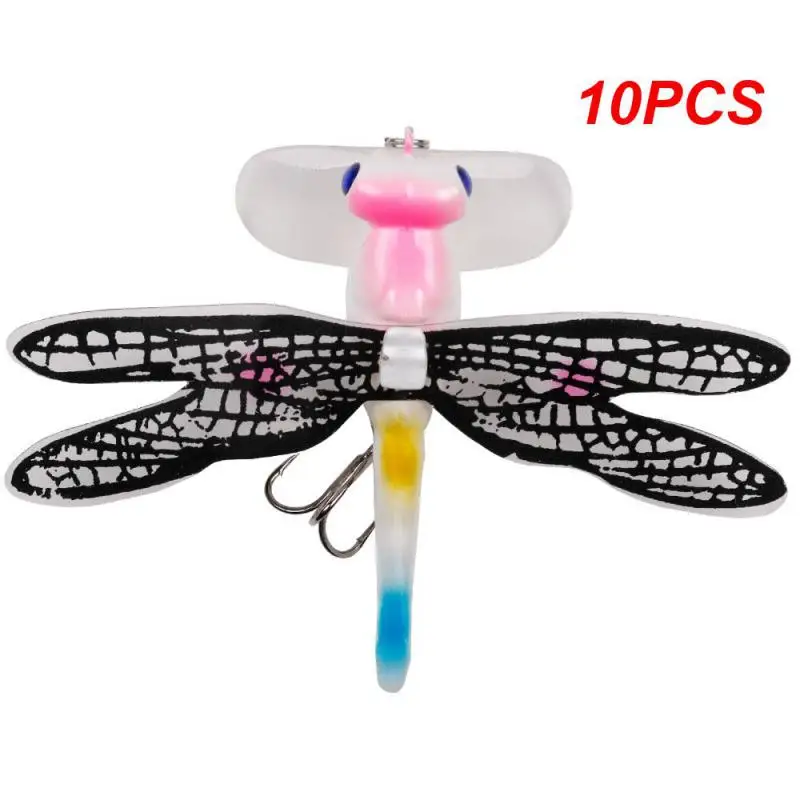 

10PCS Topwater Dragonfly Dry Flies Insect Fly Fishing Lure 6G 7.5CM Trout Popper Artificial Bait Wobblers For Trolling Hard Lure