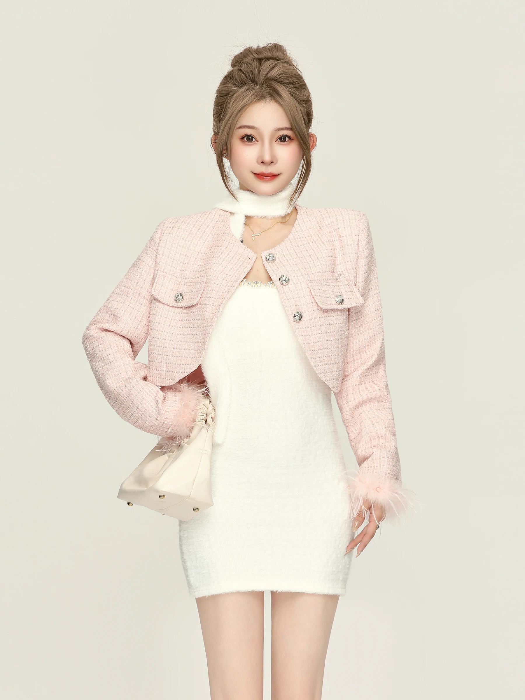 Изящное короткое пальто Socialite High Sense осенне-зимний новый маленький универсальный