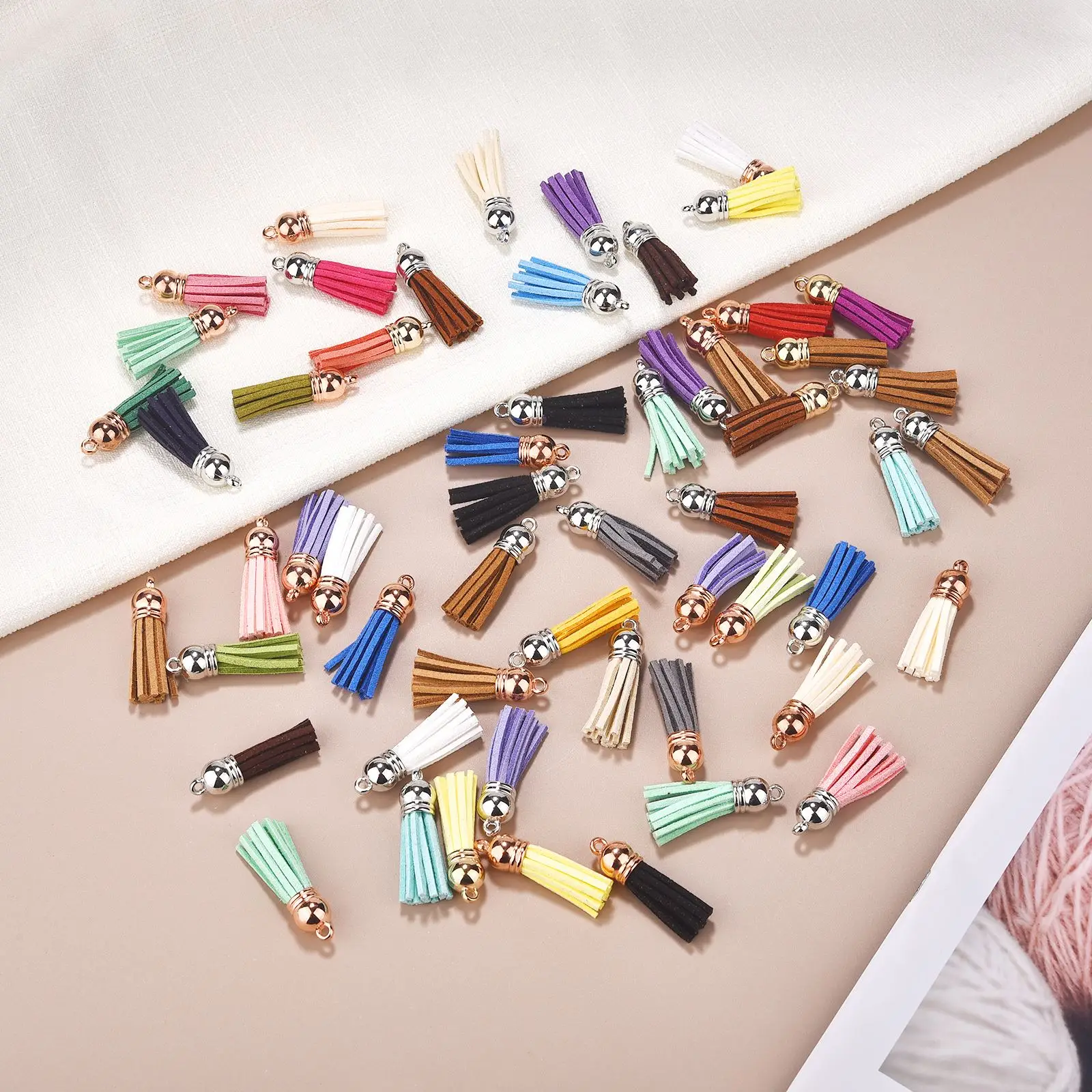 Винтажная Кожаная Бахрома С Кисточками 20/50 Шт. Набор 40x10 Мм Для Самостоятельного