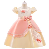 summer new childrens beauty pageant dress wrought cloth bow princess dress girl prom dress piano performance dress