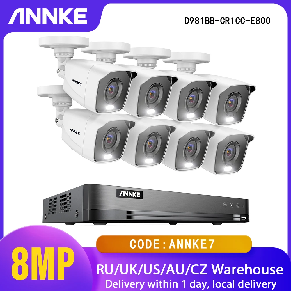 Продажа Камера видеонаблюдения ANNKE 4K, 8 каналов, H.265, 4K, DVR
