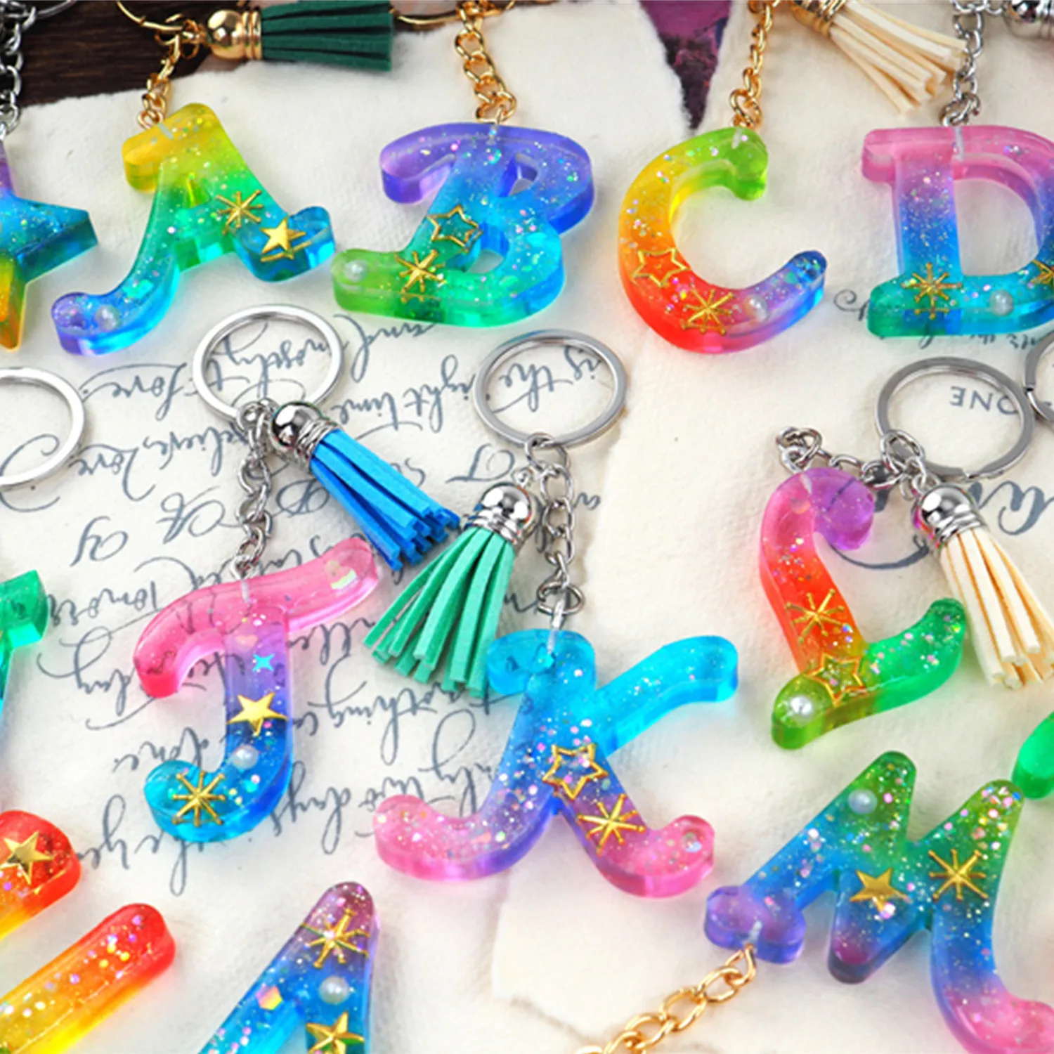 Подвеска с буквами на английском языке брелок зеркальная силиконовая форма