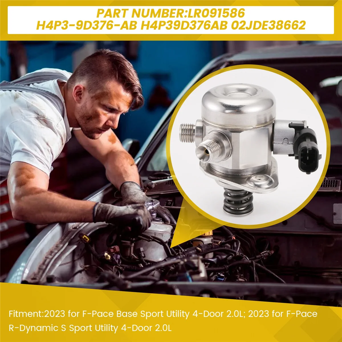 LR 091586 Топливный насос высокого давления для Range Rover IV Sport II Evoque Velar 2018-2023 2.0T H4P39D376AB