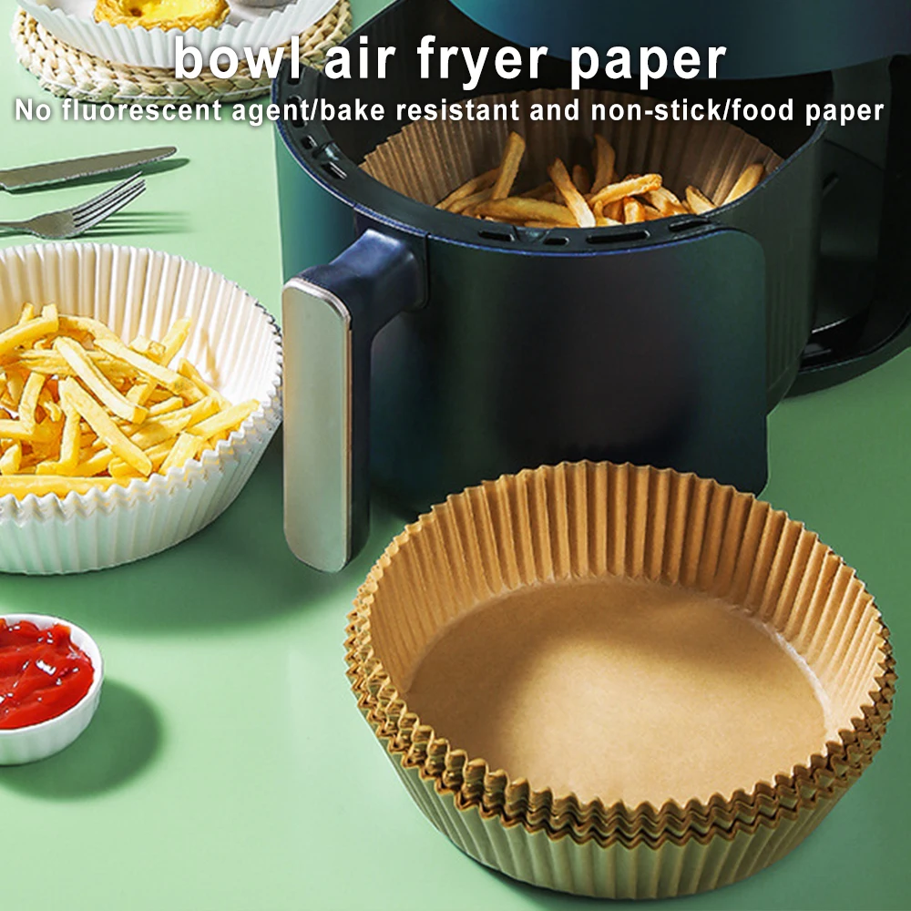 25/50/100Pc Air Fryer Disposable Non-stick Pan Paper Liner Fryer Paper Pad Air Fryer Lined Oil-resistant Waterproof Barbecue Pan