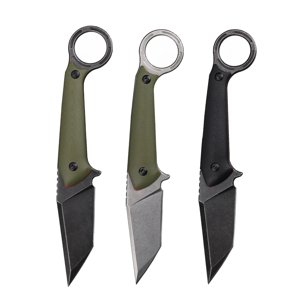 

New 440 Steel Fixed Blade G10 Handle Camping Survival Hunting Outdoor EDC High Hardness Sharp Self-Defense Tool Knife