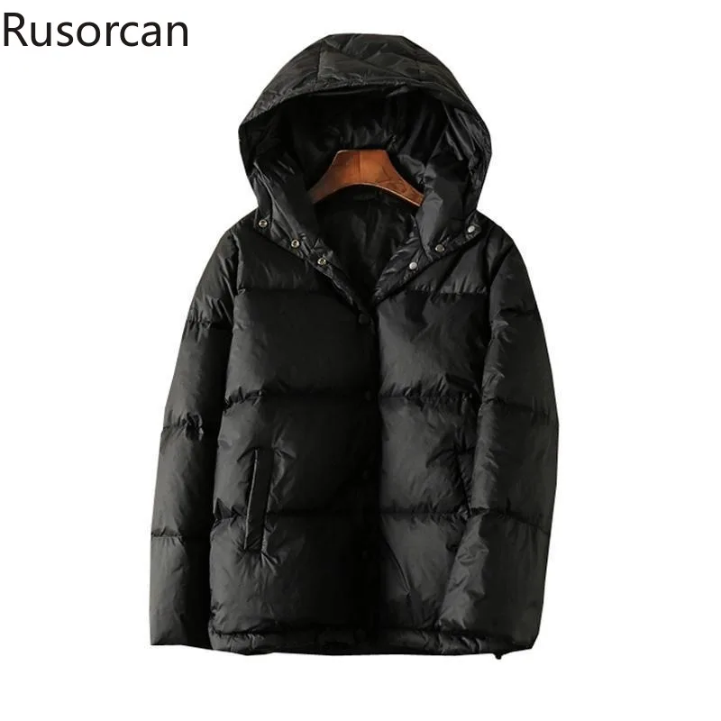 

Роскошная женская мягкая приталенная легкая куртка из искусственной кожи на белом утином пуху 90 дюймов, зима 2023