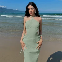 europe and the united states 2022 summer new sexy tethered backless temperament fairy slimming dress sexy dress y2k
