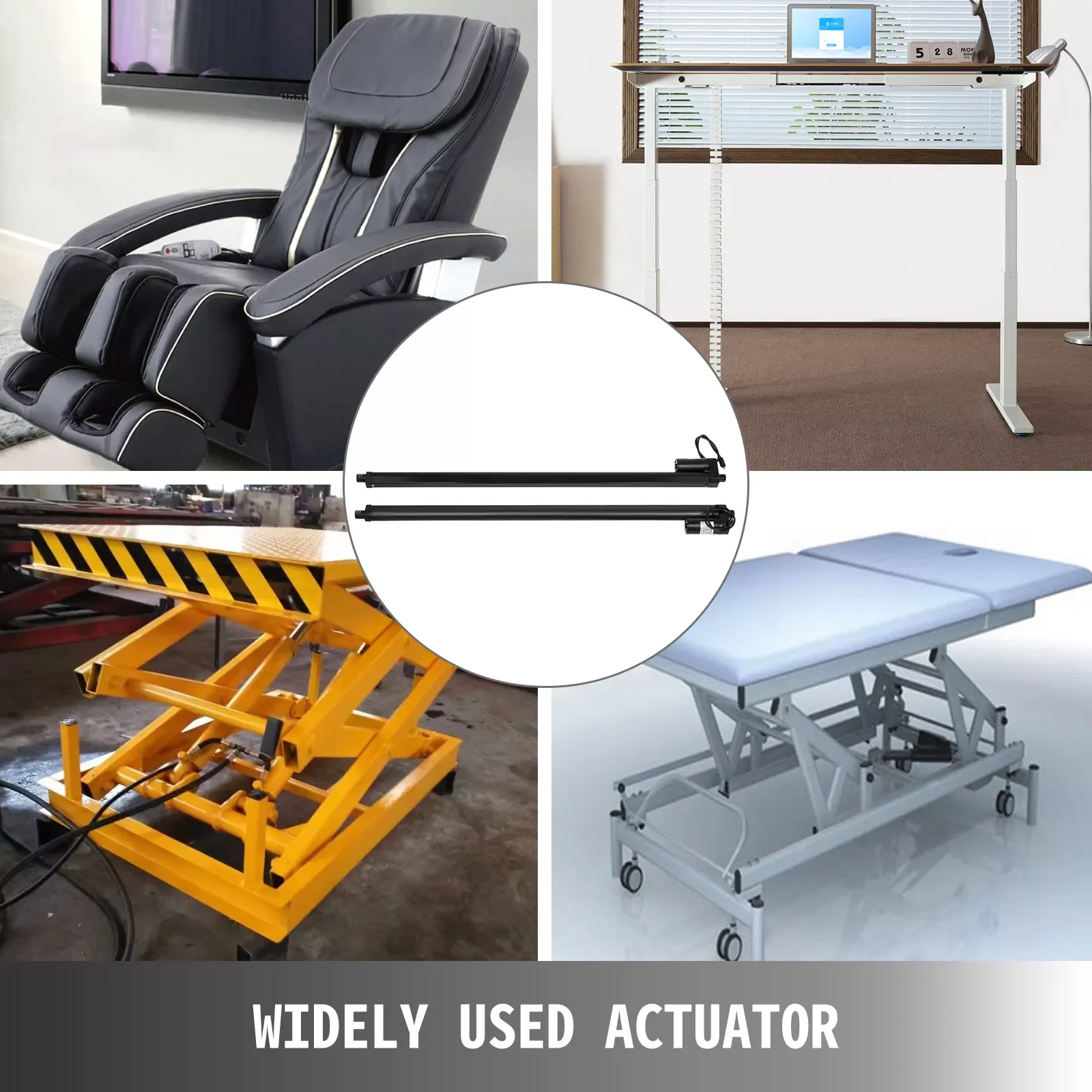 

2Pcs 900N Linear Actuator Kit 30" 750mm Stroke Heavy Duty Electric Linear Drive Motor Recliner TV Table Lift 12V DC Motor