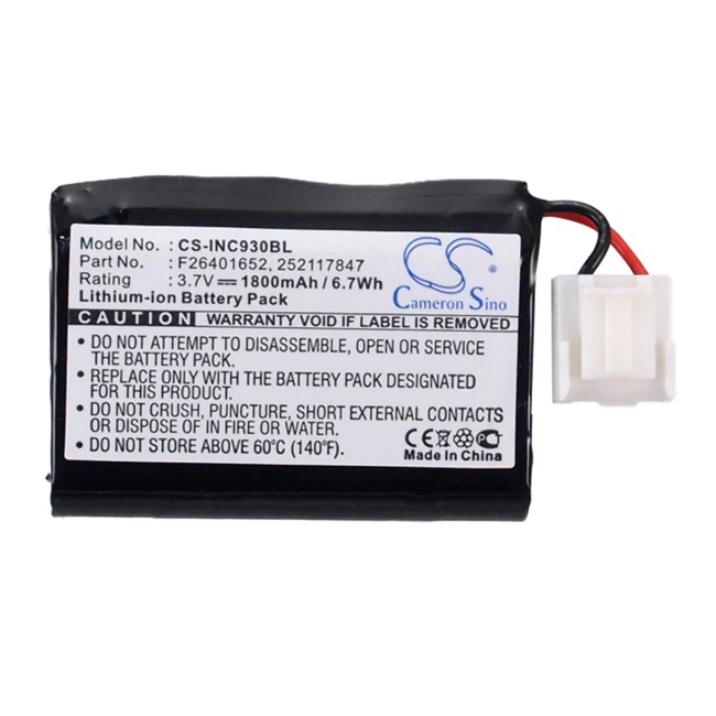 

Cameron Sino 1800mAh Battery For Ingenico 252117847 F26401652 Elite 730-16 TGB018 750-16 790-16