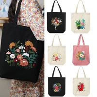 pattern canvas carrying bag embroidery hoops embroidery kit sewing needlepoint kits cloth threads tools cross stitch