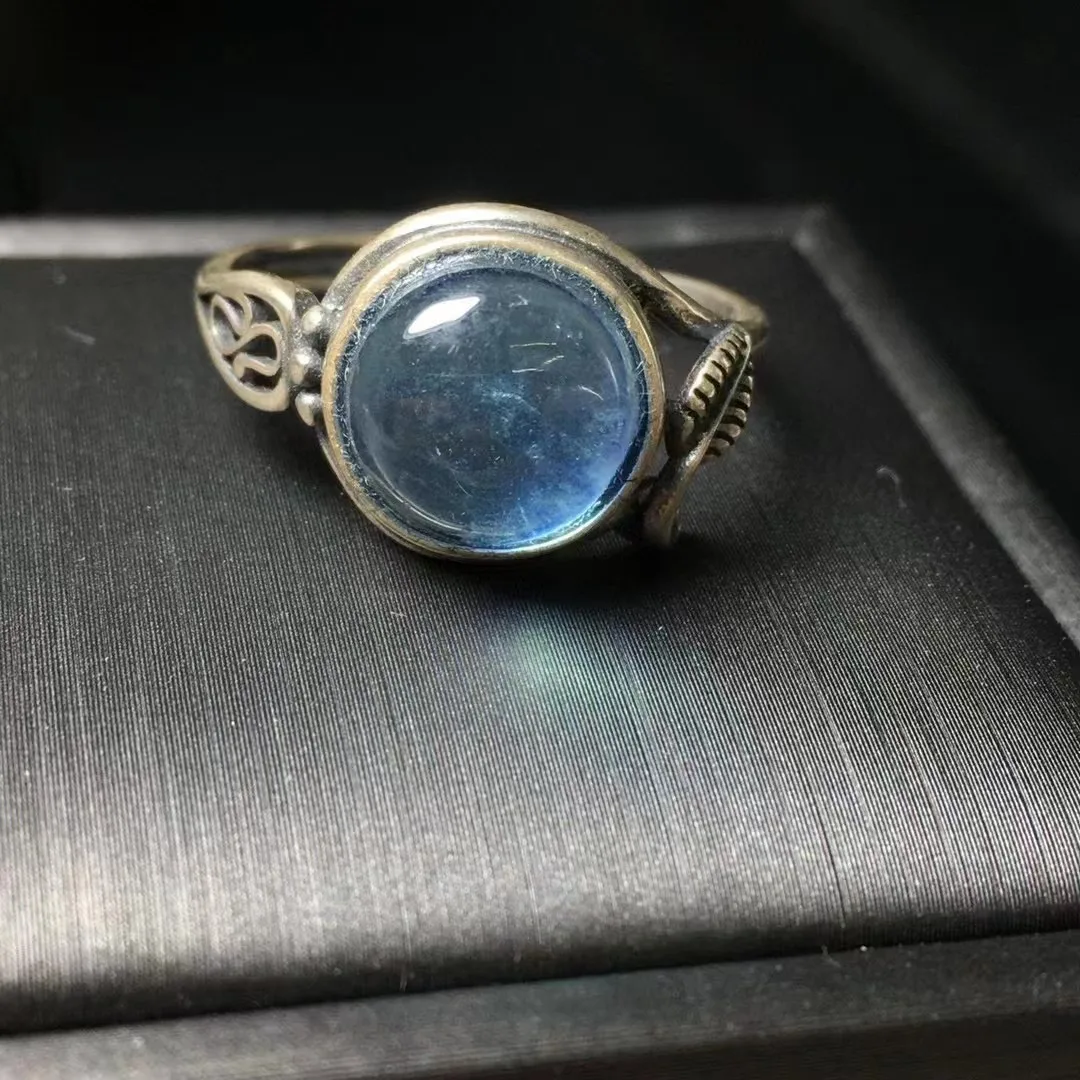 

natural crystal rings high quality aqumarine with s 925 really nice color best gift to friends