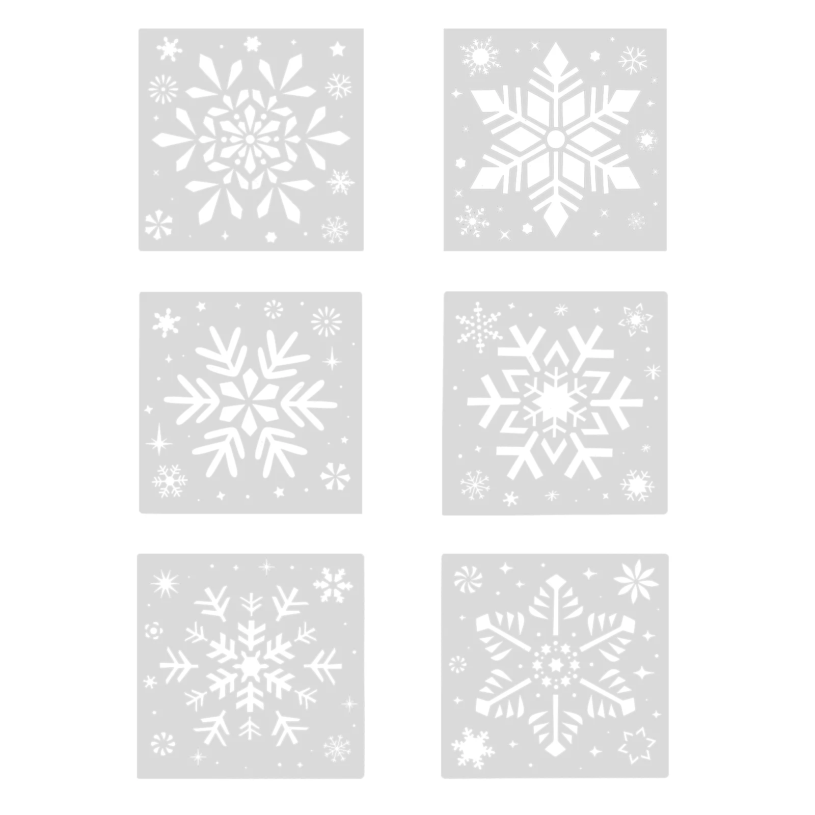 

Painting Template Christmas Stencils Reusable Xmas Snowflake Making Plastic Molds Graffiti