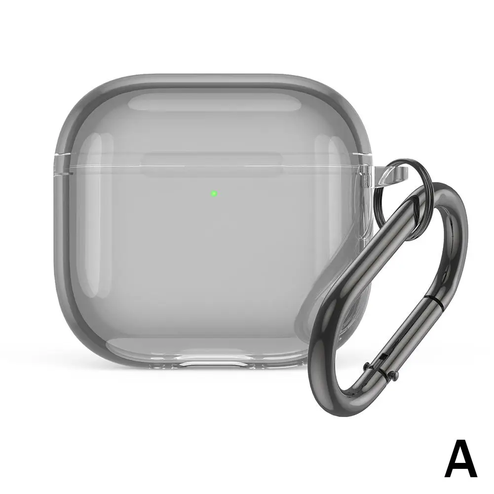 Прозрачный Простой чехол для наушников Apple Airpods4 с защитой от царапин Bluetooth
