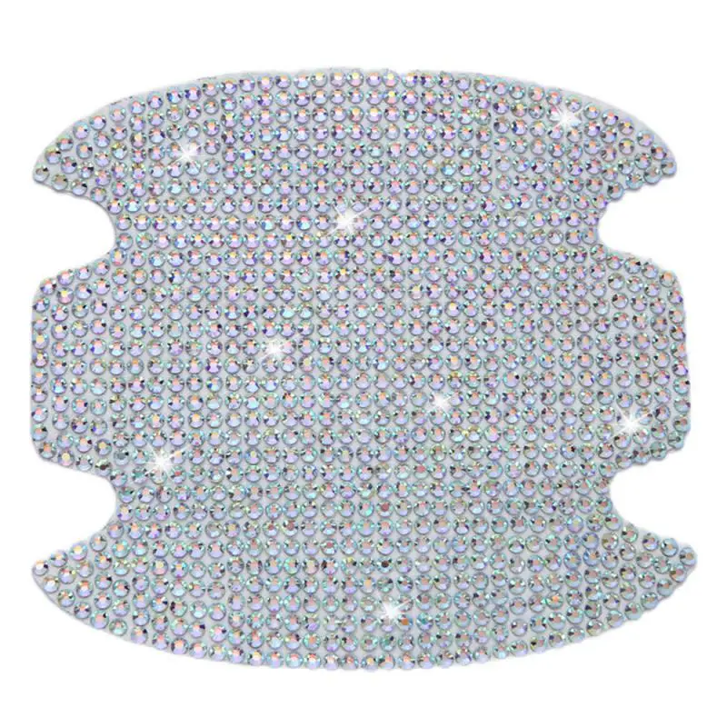 Auto Door Bowl Handle Reflective Bling Sticker Anti-scratch Protection Rhinestone Decals Styling Protector Stickers |