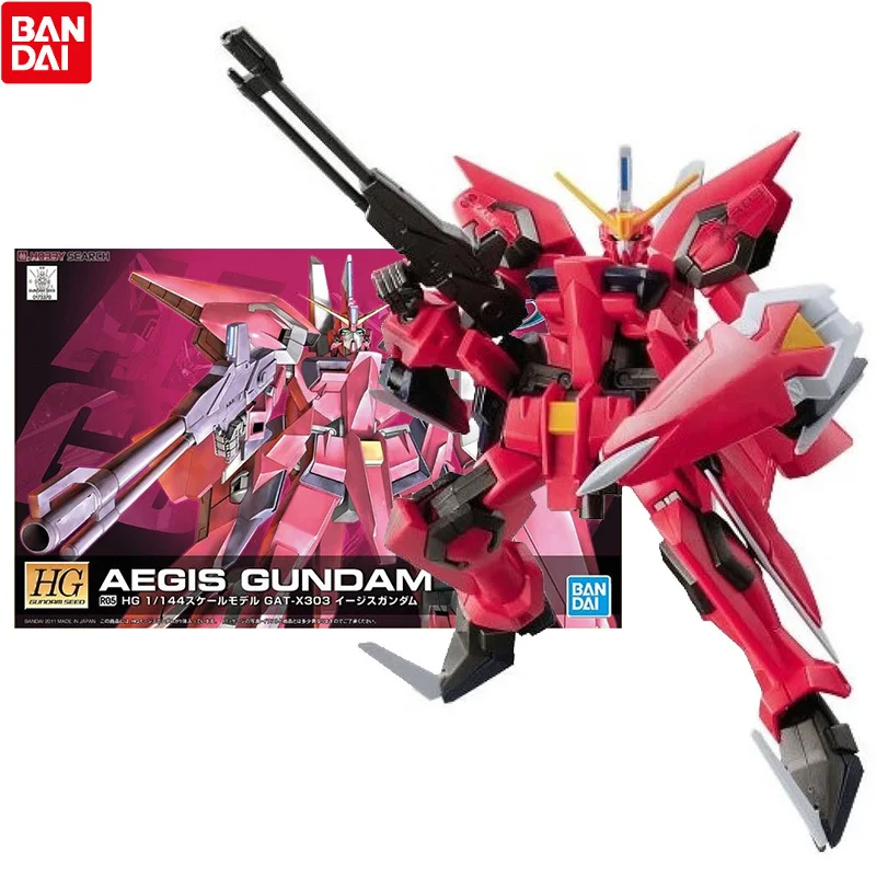 

Оригинальная модель Bandai Gundam, Комплект аниме-фигурок HG SEED R05, коллекция GAT-X303 Aegis, фигурка Gunpla из аниме, игрушки для детей